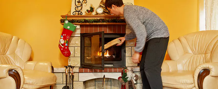 Rusted Metal Fireplace Restoration in Pleasant Prairie, Wisconsin